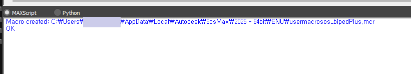 Listener — Macro created: os_bipedPlus.mcr OK