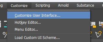 Customize menu — Customize User Interface