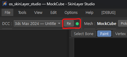 Re button in SkinLayer Studio