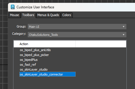 Customize User Interface — Toolbars