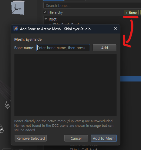 Add Bone to Active Mesh