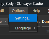 Options menu