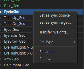 Skin Desk context menu