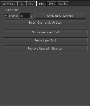 Export tab